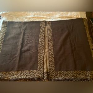 Brown shawl poncho
